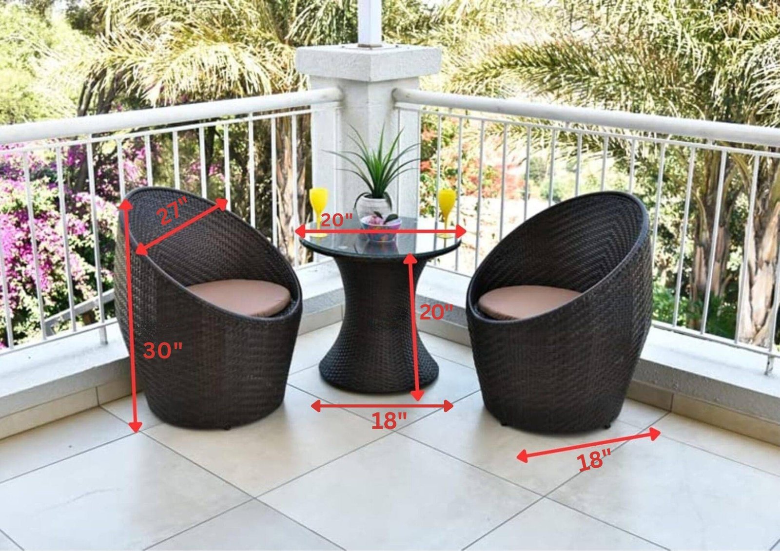 DotFurn Hobbs 3-Piece Rattan Patio Set – Stylish Comfort for Your Outdoors - Image 2