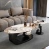 Noir Haven Coffee Table – DotFurn (Modern Nordic Design with Sintered Stone Top)