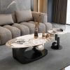 Noir Haven Coffee Table – DotFurn (Modern Nordic Design with Sintered Stone Top) - Image 2