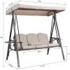 DotFurn Bali 3-Seater Outdoor Swing Chair – Spacious Comfort with Adjustable Canopy - Image 4