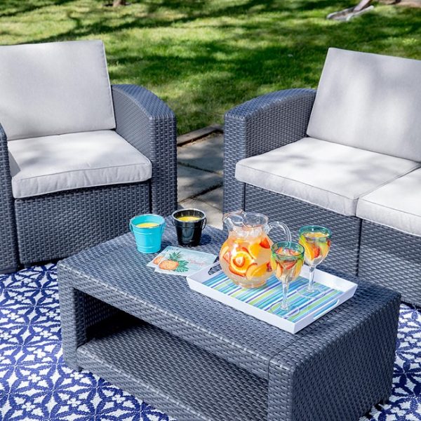 DotFurn Rusell 5-Piece Outdoor Lounge Set – Effortless Style Meets Durability - Image 3