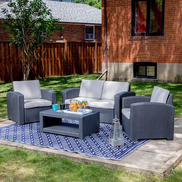 DotFurn Rusell 5-Piece Outdoor Lounge Set – Effortless Style Meets Durability