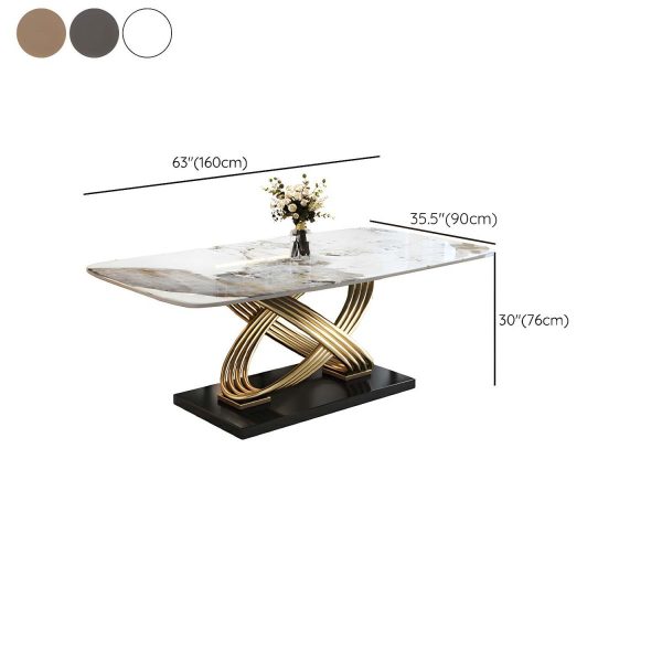 Osaka Dining Table Set – DotFurn (1 Table + 6 Chairs, Marble Effect Top, Gold Base, 2 Chair Colour Options) - Image 4