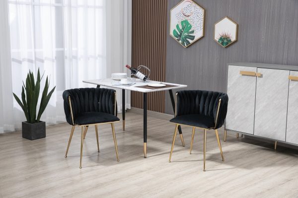 Sommerset Velvet Dining Chair – DotFurn (Gold Legs, Modern Barrel Back Design) - Image 5