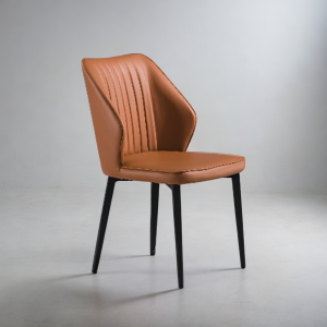 Edzard Dining Chair – DotFurn (Textured Upholstery, Contoured Back, Modern Comfort Design)