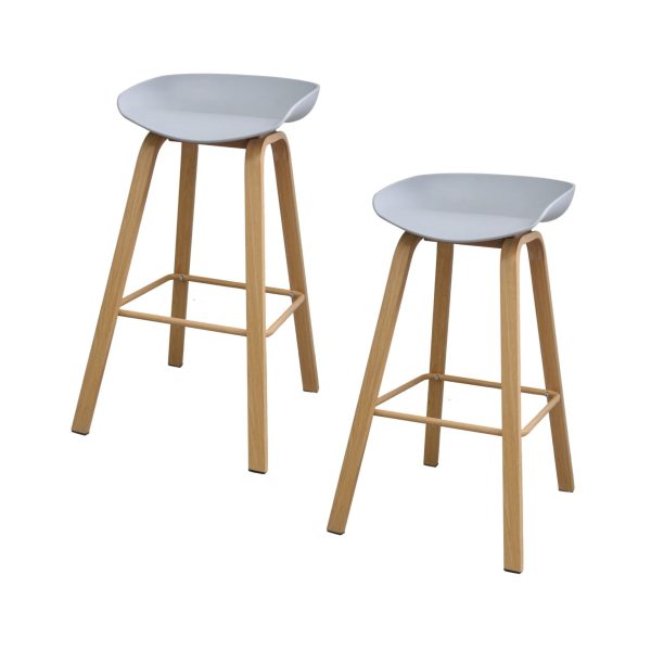 Sauti Wood-Trim Bar Stool – DotFurn (Polypropylene Seat, Fixed Height, Modern Minimalist Design) - Image 4