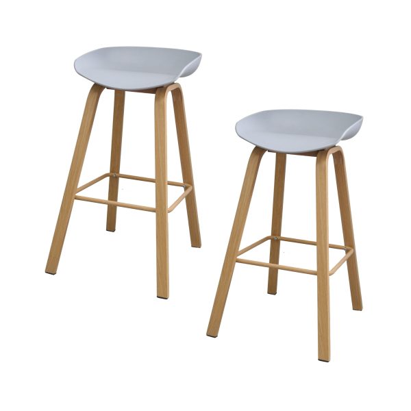 Sauti Wood-Trim Bar Stool – DotFurn (Polypropylene Seat, Fixed Height, Modern Minimalist Design) - Image 3