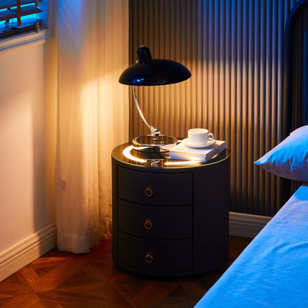 DotFurn Harmony Smart Bedside Table with USB Charging & Hidden Bluetooth Speaker - Image 2