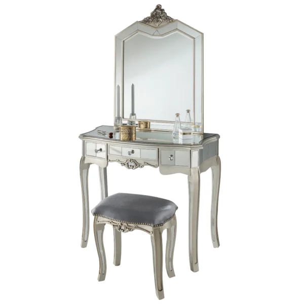 Vintage Luxe Dressing Table Set with Mirror & Stool