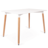 Louis Pure 5-Piece White High Gloss Dining Set – Modern Table & Faux Leather Chairs | DotFurn - Image 4