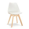 Louis Pure 5-Piece White High Gloss Dining Set – Modern Table & Faux Leather Chairs | DotFurn - Image 3