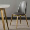 Prana Dining Chair – Plush Upholstered Seat with Gold Legs | DotFurn