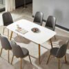 Prana Dining Chair – Plush Upholstered Seat with Gold Legs | DotFurn - Image 5