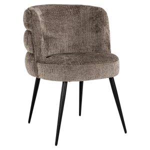 Chenille Velvet Dining Chair Set (2pcs) – DotFurn (Diamond Back, Lion Head Pull Ring, Silver Nail Trim)