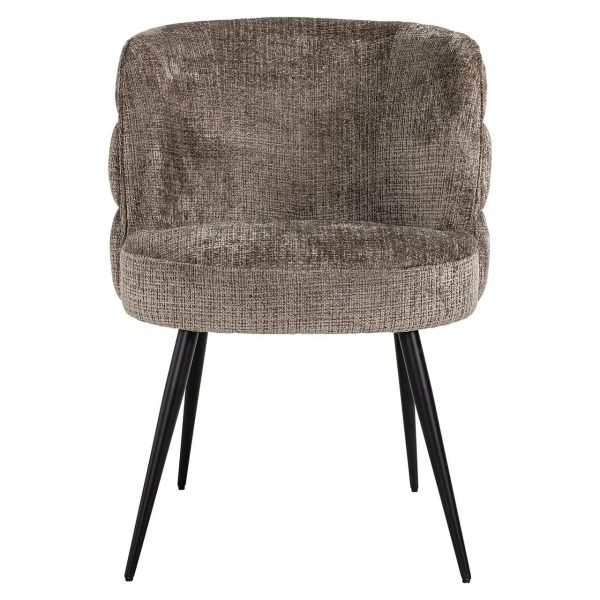 Chenille Velvet Dining Chair Set (2pcs) – DotFurn (Diamond Back, Lion Head Pull Ring, Silver Nail Trim) - Image 4