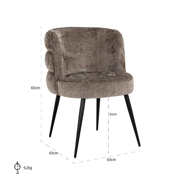 Chenille Velvet Dining Chair Set (2pcs) – DotFurn (Diamond Back, Lion Head Pull Ring, Silver Nail Trim) - Image 5