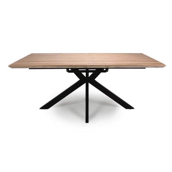 Bolands Extending Dining Table – DotFurn (Heat, Stain & Scratch Resistant Wood Top + Black Metal Base) - Image 3