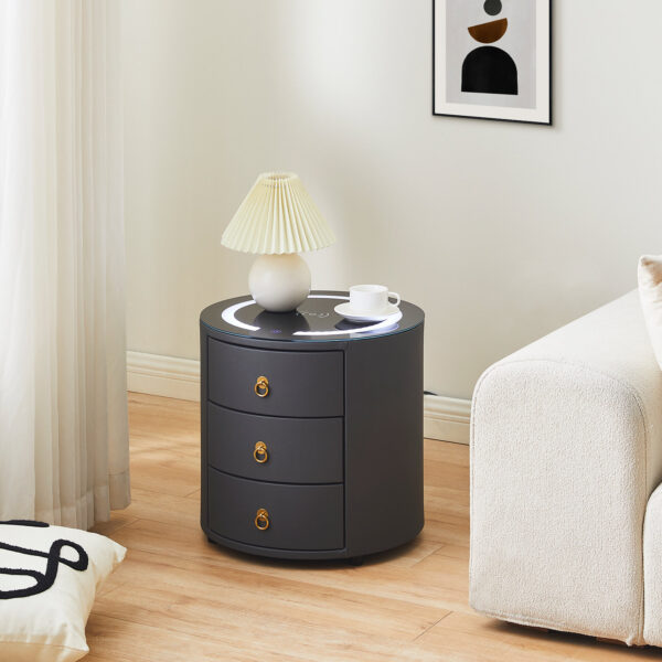 DotFurn Harmony Smart Bedside Table with USB Charging & Hidden Bluetooth Speaker