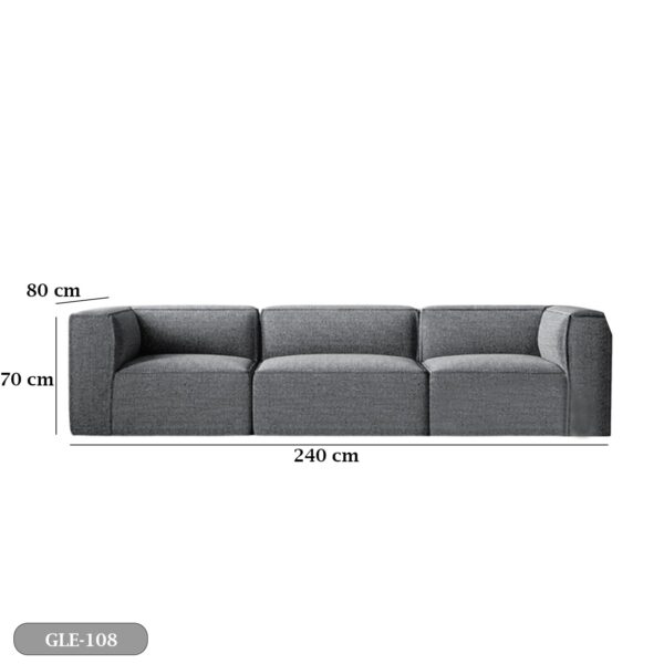 DotFurn Zan Solid Beech Wood Sofa | Luxury Bouclé Fabric 3-Seater | Elegant Living Room Couch - Image 3