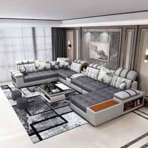 Dotfurn Sonus Aura – Modular U-Shape Couch with Integrated Sound System