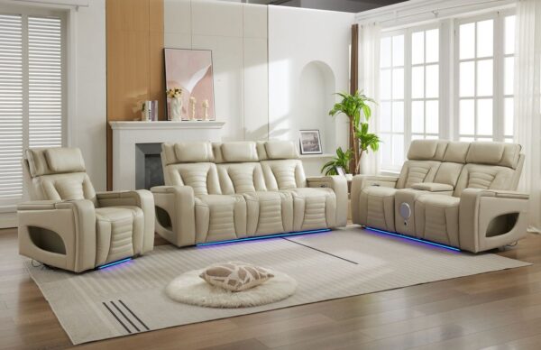 Auralis Motion Recliner Suite – Luxury Electric Recliner Sofa Set with Bluetooth & Wireless Charging (1/2/3-Seater)