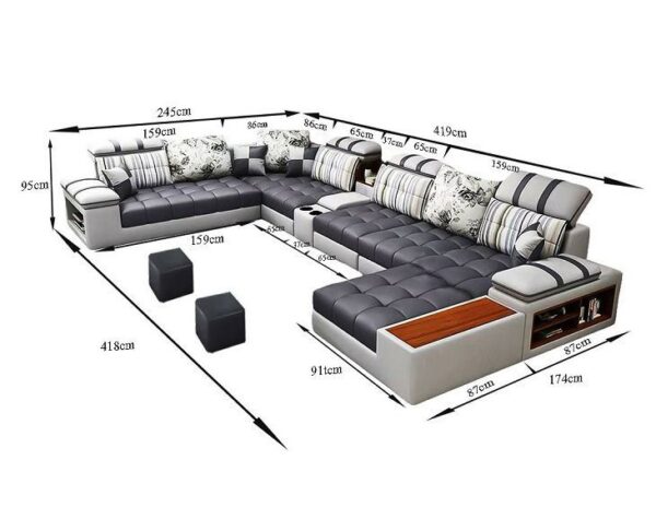 Dotfurn Sonus Aura - Modular U-Shape Couch with Integrated Sound System - Image 3