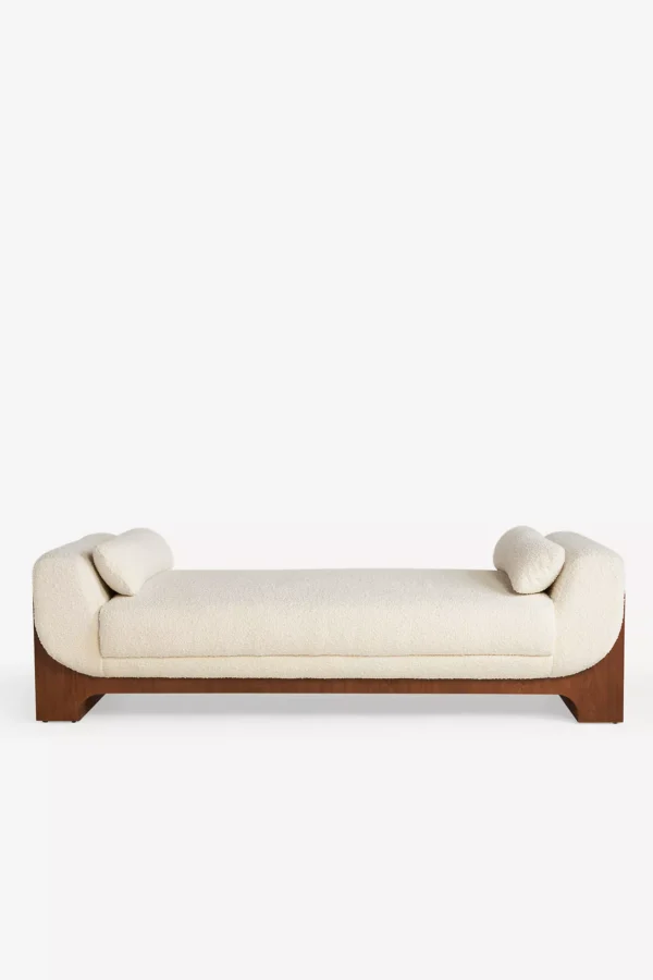 DotFurn Lomond Day Bed Sofa | Ivory Bouclé Lounge Couch | Modern 2-Seater | Deep Comfort - Image 2
