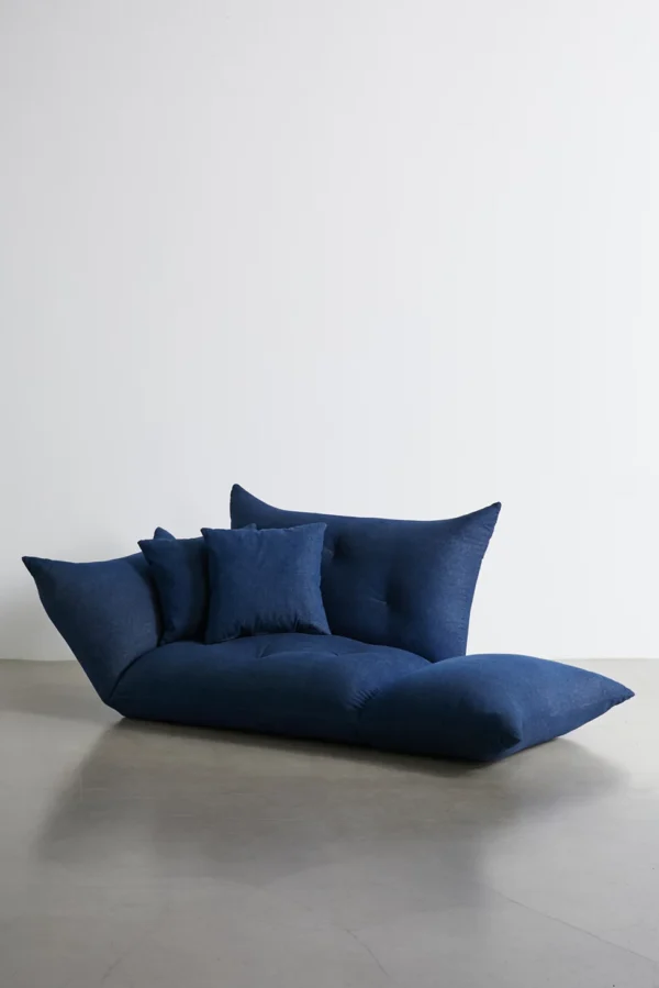 DotFurn Eriskay Convertible Sofa | Indigo Channel Tufted 2-Seater | Futon Sofa Bed | Compact Luxury - Image 3