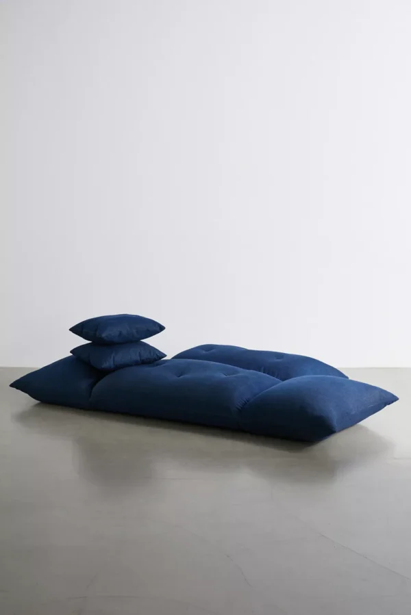 DotFurn Eriskay Convertible Sofa | Indigo Channel Tufted 2-Seater | Futon Sofa Bed | Compact Luxury - Image 4