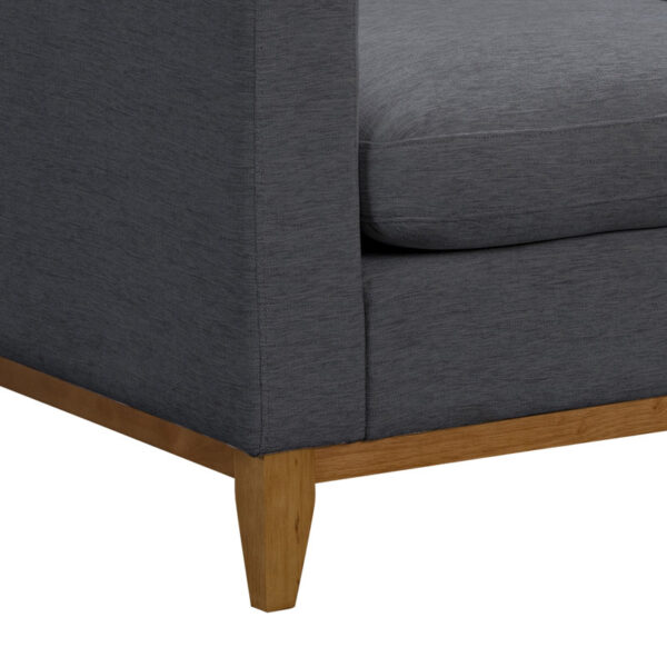 DotFurn Fraser Sofa | Modern Grey 3-Seater | Square Arm Polyester | Reversible Cushions - Image 5