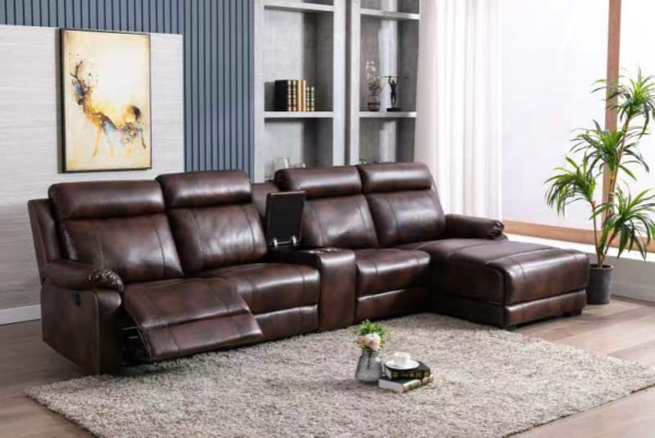 DotFurn Aethel Electric Recliner Lounge Suite | Modern 4-Seater Sofa with USB & Cupholders