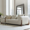 DotFurn Blair Bouclé Sofa | Modern Cream Fabric 2-Seater | Low-Profile Luxury Couch
