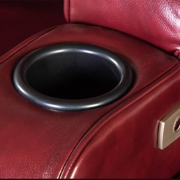 Velare Luxe Cinema Recliner Suite – Electric Home Theatre Recliner Set (Cream, Maroon & Black) - Image 4
