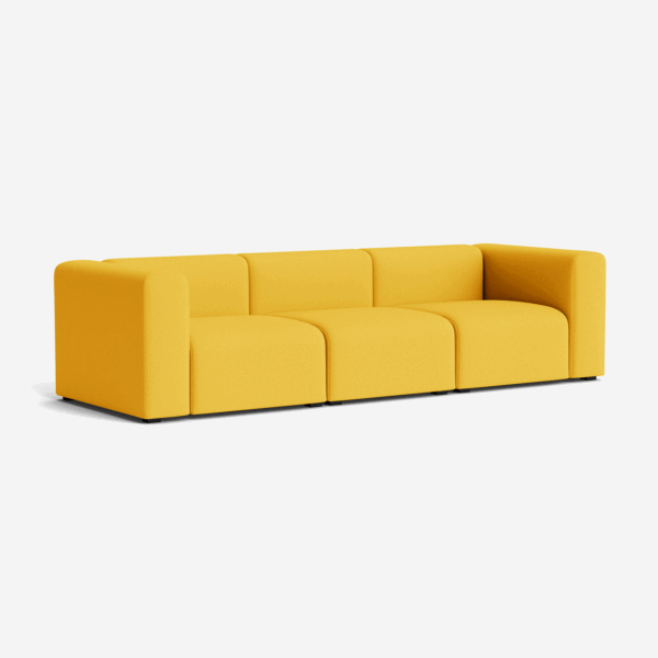 DotFurn Moray Mags Sofa | HAY Design 3-Seater | Premium Yellow & Blue Fabric | Modern Lounge - Image 2