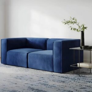 DotFurn Nefertari Beech Wood Sofa | Modern 2.5-Seater | Solid Wood Frame | Custom Fabric Couch