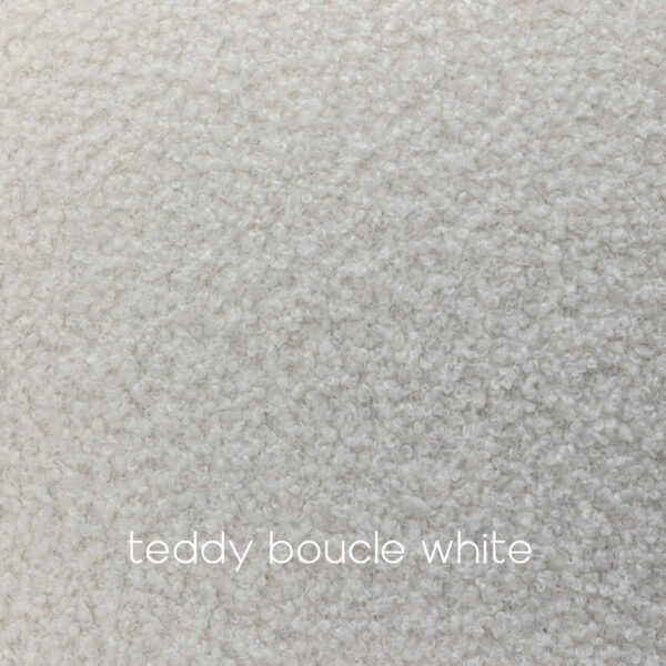 Dotfurn Cotton Cay - White Teddy Boucle Swivel Accent Sofa with Footstool - Image 6