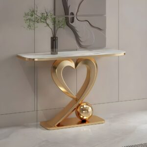 Ensalada Stone & Gold Console Table – Modern Glam 150cm