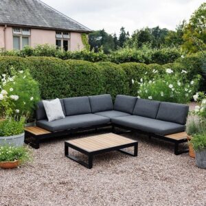 DotFurn Kugatsu Outdoor Corner Sofa Set with Coffee Table – 5 Seater Modular