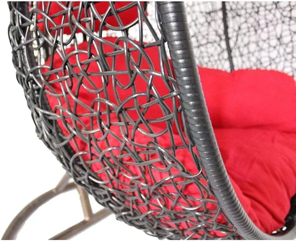 Molly Hanging Swing Chair – Bronze Base | Modern Outdoor Egg Chair - Image 3